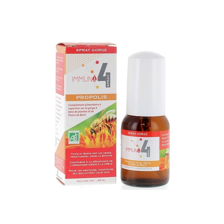 Immuno 4 spray gorge propolis - spray de 20 ml