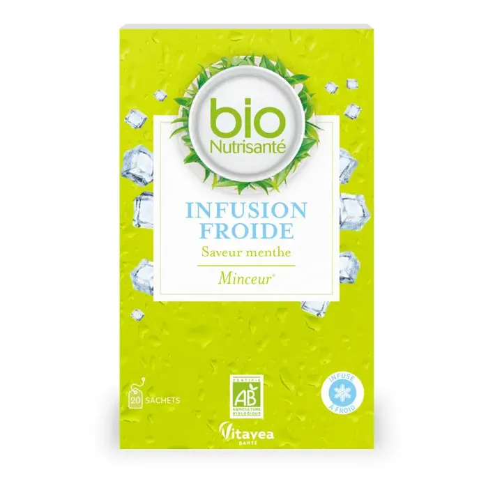 Infusion froide minceur saveur menthe bio Vitavea - boîte de 20 sachets