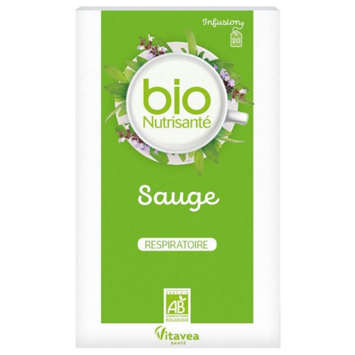 Infusion sauge respiratoire bio Vitavea - boîte de 20 sachets