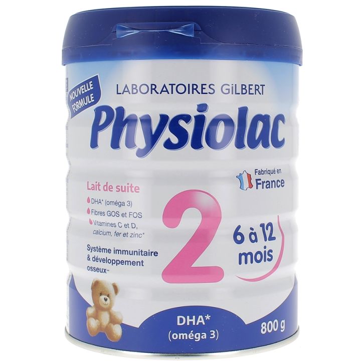 Lait en poudre 2ème âge Physiolac - pot de 800g