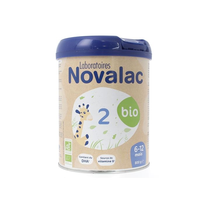 Lait en poudre 2ème âge bio Novalac - pot de 800 g