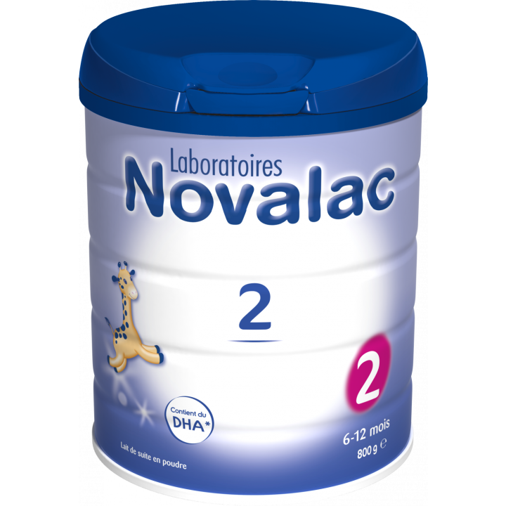 Lait en poudre Novalac 2ème âge de 6 à 12 mois - pot de 800 g