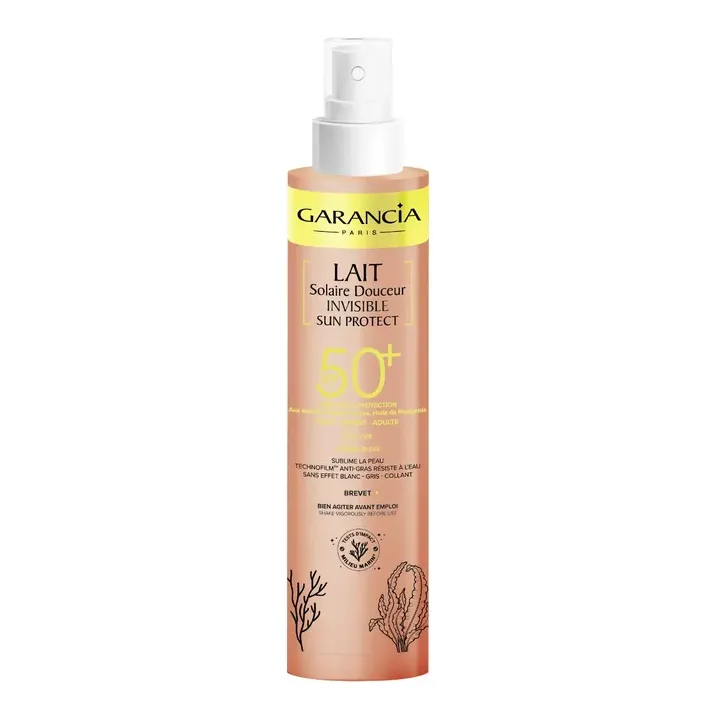 Lait solaire douceur invisible Sun Protect 50+ Garancia - spray de 150ml
