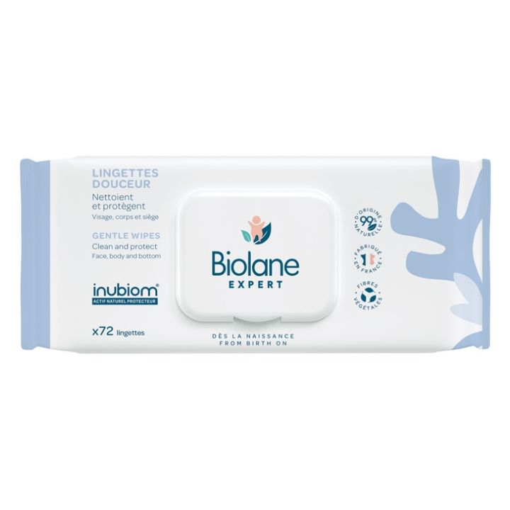 Lingettes douceur Biolane Expert - sachet de 72 lingettes