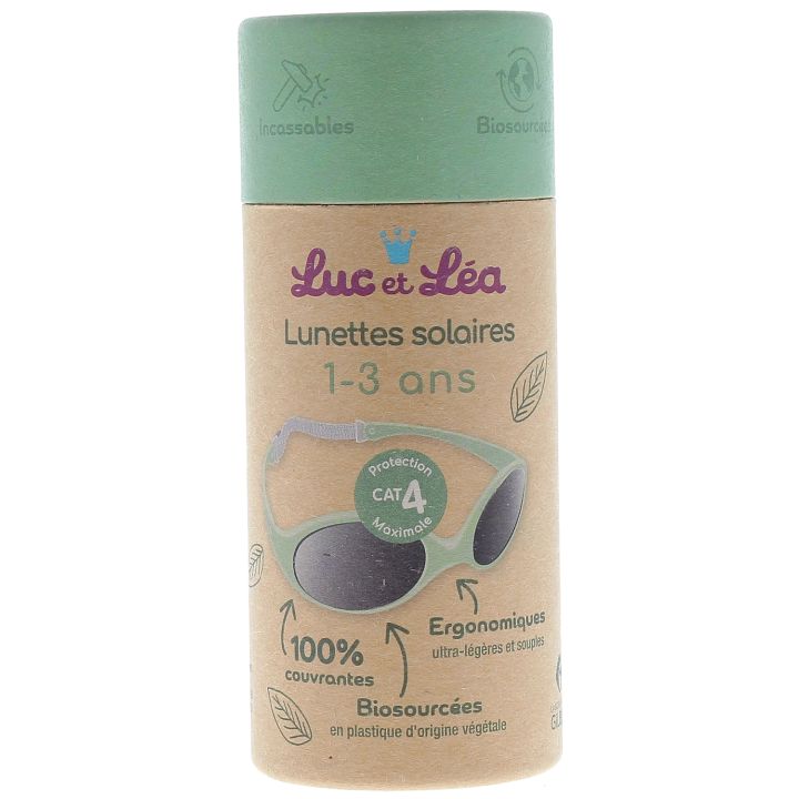 Lunettes solaires biosourcées catégorie 4 1-3 ans vert Luc et Léa - 1 paire de lunettes