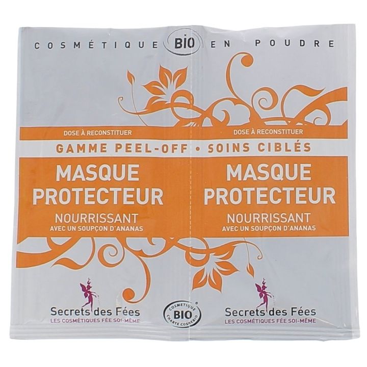 Masque Protecteur Nourissant Bio Gamme Peel-Off Secrets des Fées - 2 masques de 8 g