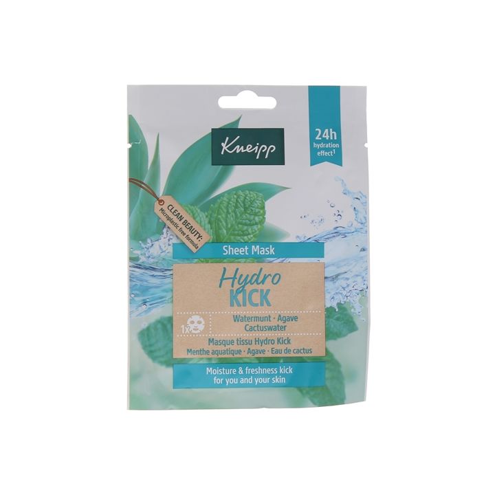 Masque en tissu Hydro Kick menthe aquatique Kneipp - un masque