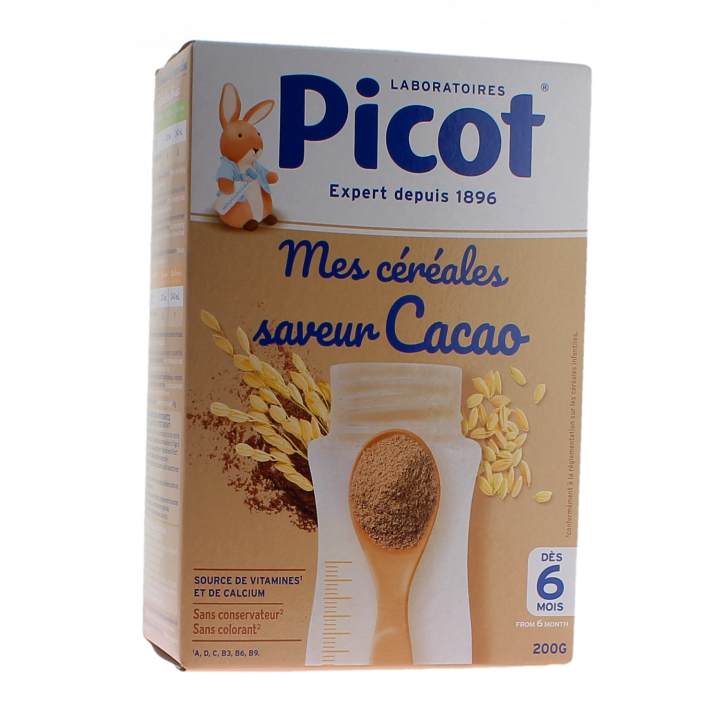 Mes céréales saveur cacao Picot - boite de 200g