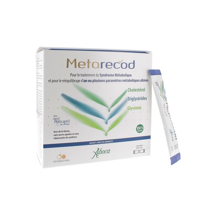 Metarecod traitement du syndrome métabolique Aboca - boîte de 40 sachets-dose de granulés