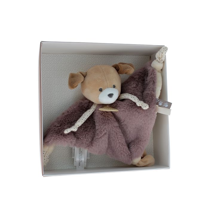 Mini doudou chien Doudou et compagnie - boîte avec doudou de 20 cm