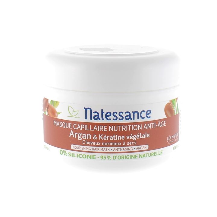 Natessance masque capillaire à l'argan Léa Nature - pot de 200 ml