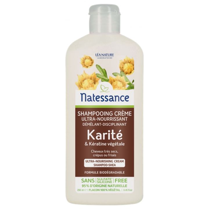 Natessance shampooing crème ultra nourrissant karité Léa Nature - flacon de 250 ml