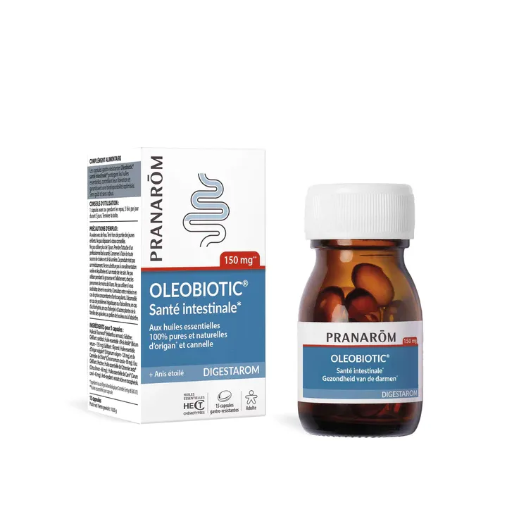 Oleobiotic santé intestinale Pranarôm - flacon de 15 capsules