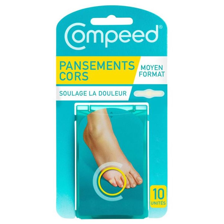Pansement Cors moyen format Compeed - boîte de 10 pansements