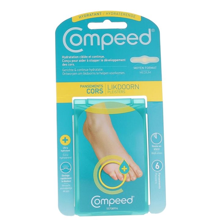 Pansements cors hydratant Compeed - boîte de 6 pansements