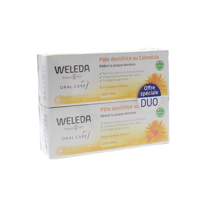 Pâte dentifrice au calendula Weleda - lot de 2 tubes de 75 ml