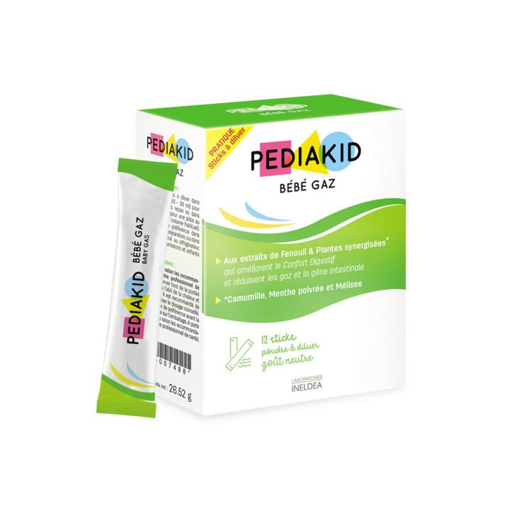 Pediakid bébé gaz - boite de 12 sticks