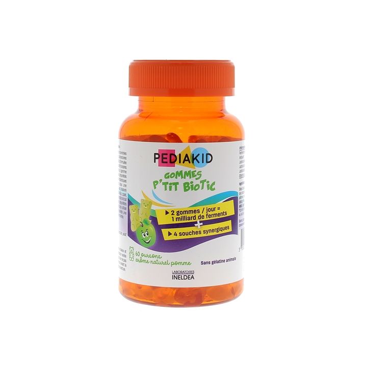 Pediakid gommes p'tit biotic Ineldea - pot de 60 gommes
