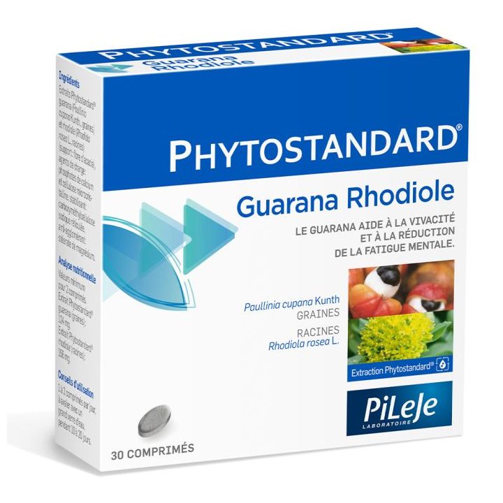 Phytostandard de guarana et de rhodiole Pileje - boîte de 30 comprimés