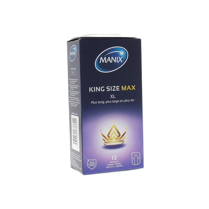 Préservatifs King size max XL Manix - boite de 12 préservatifs
