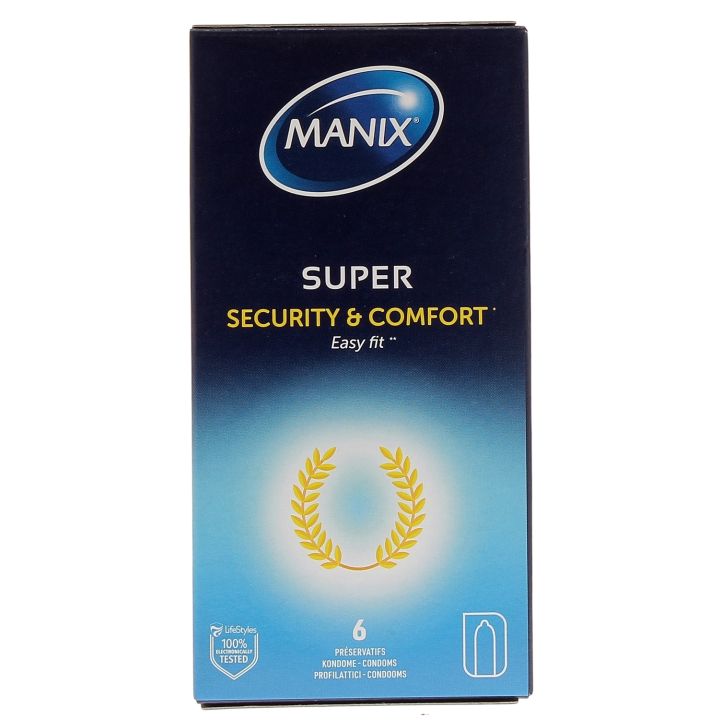 Préservatifs Super Manix - boîte de 6 préservatifs