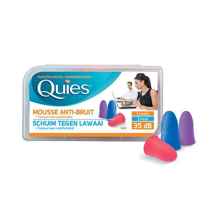 Protection auditive mousse disco Quies - boite de 3 paires