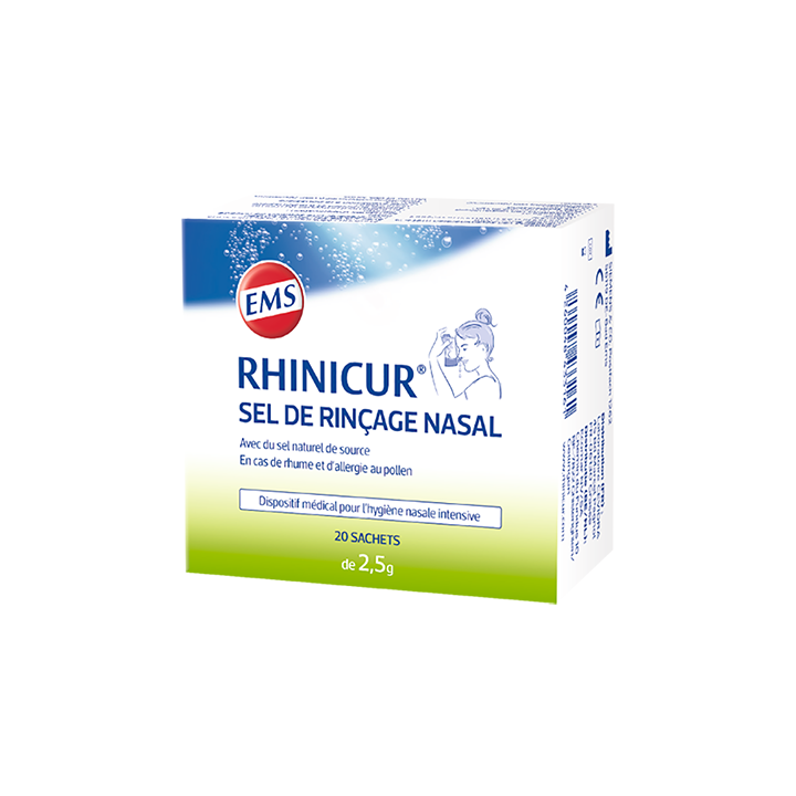 Sel de rinçage nasal Rhinicur - boite de 20 sachets