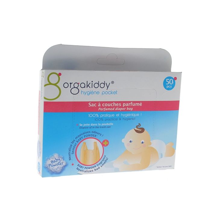 Sac à couches parfumé Orgakiddy - boite de 50 sacs