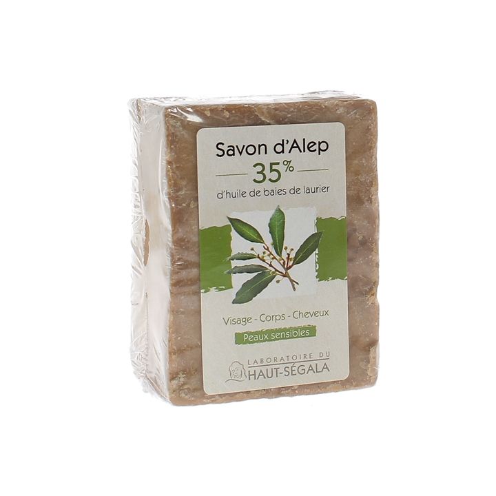 Savon d'Alep 35% baies de laurier Haut-Ségala - pain de 200g