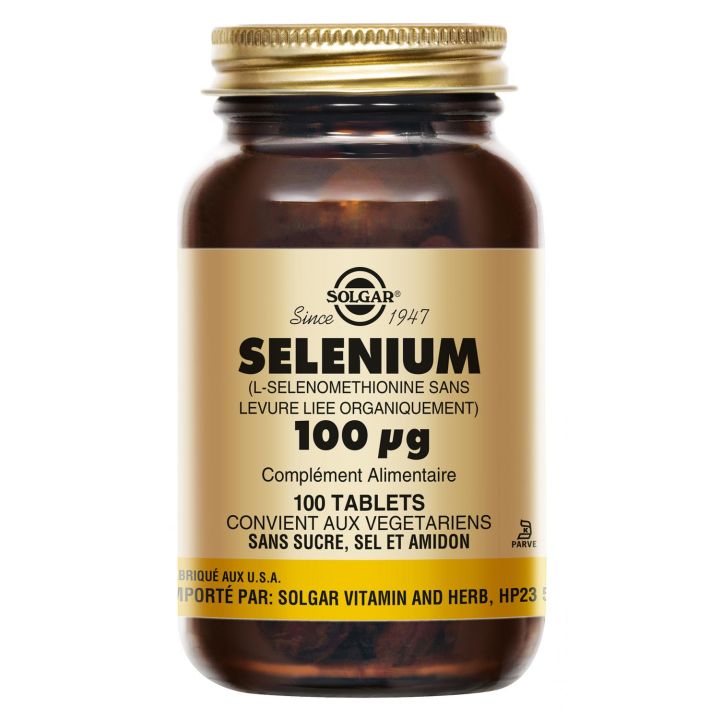 Selenium 100 µg Solgar - boîte de 100 comprimés