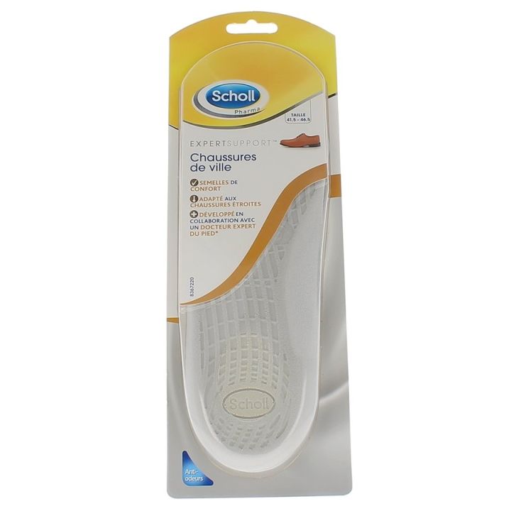 Semelles chaussures de ville taille 41,5 - 46,5 Scholl - une paire de semelles