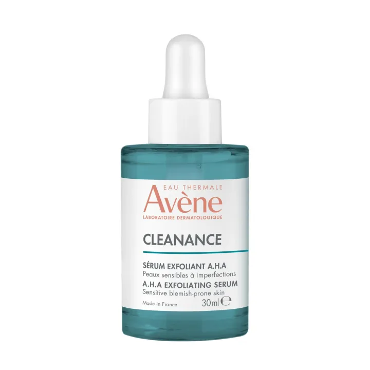Cleanance Sérum exfoliant A.H.A peaux sensibles à imperfections Avène - flacon pipette de 30ml