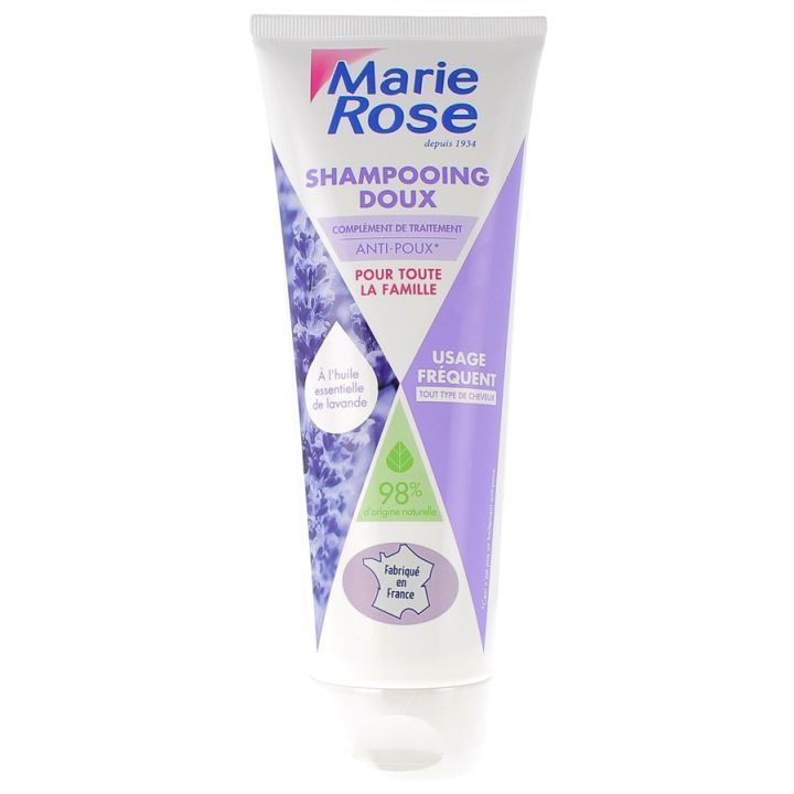 Shampoing doux à l'huile essentielle de lavande Marie Rose - tube de 250 ml