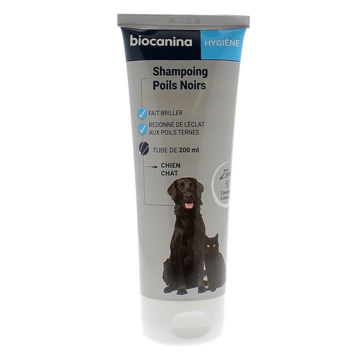 Shampoing poils noirs chien et chat Biocanina - tube de 200 ml