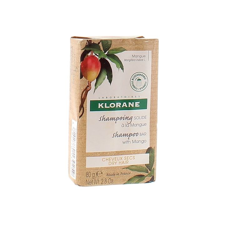 Shampoing solide à la mangue Klorane - pain de 80 g