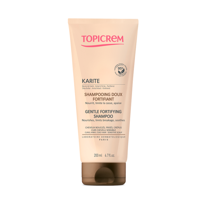 Karité shampooing doux fortifiant Topicrem - tube de 200 ml