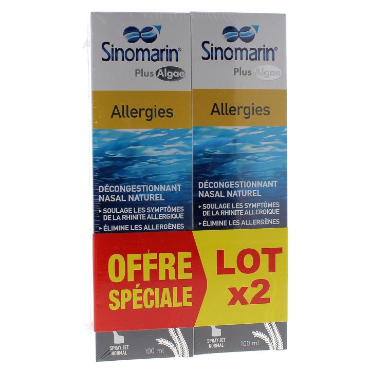 Sinomarin Plus Algae Spray nasal allergies Gifrer - lot de 2 sprays de 100ml