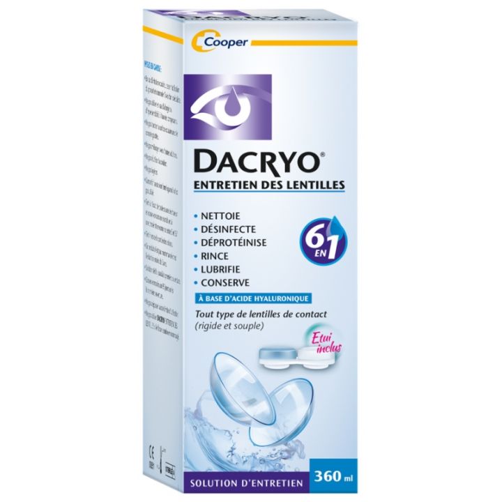 Solution d'entretien lentilles Dacryo Cooper - flacon de 360 ml