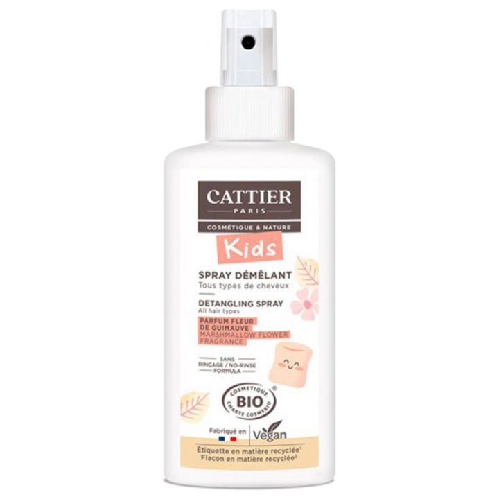 Spray Kids démêlant Parfum Fleur de guimauve bio Cattier - spray de 200 ml