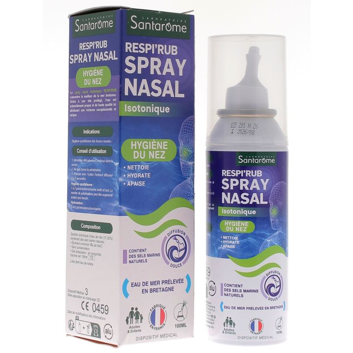 Respi'rub Spray nasal isotonique hygiène du nez Santarome - spray de 100ml