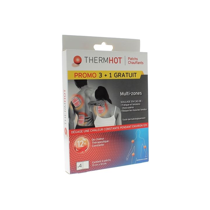 ThermHot Patchs chauffants multizones Therapearl - boîte de 3 patchs + 1 gratuit