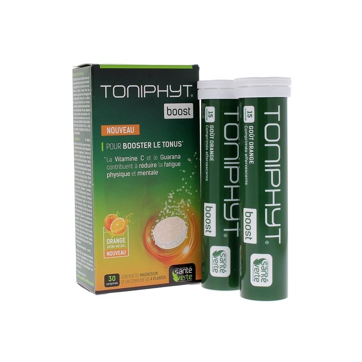 Toniphyt boost goût orange Santé verte - boite de 30 comprimés effervescents