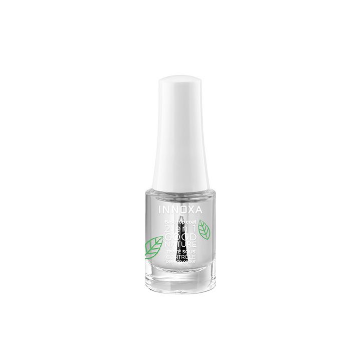 Vernis à ongles incolore 2 en 1 base top coat Innoxa - flacon de 5 ml
