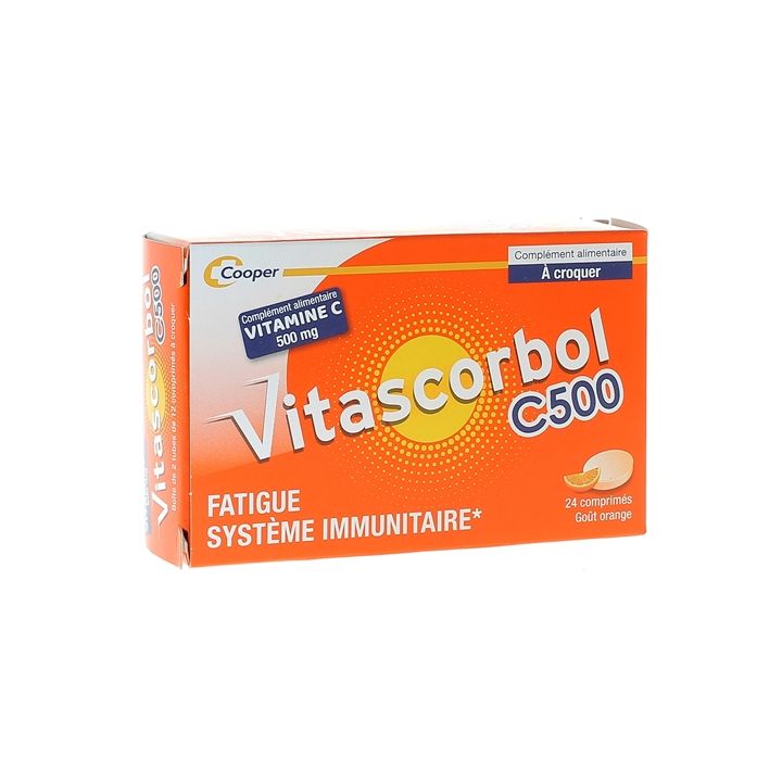 Vitascorbol Vitamine C sans sucre 500 mg - boîte de 24 comprimés