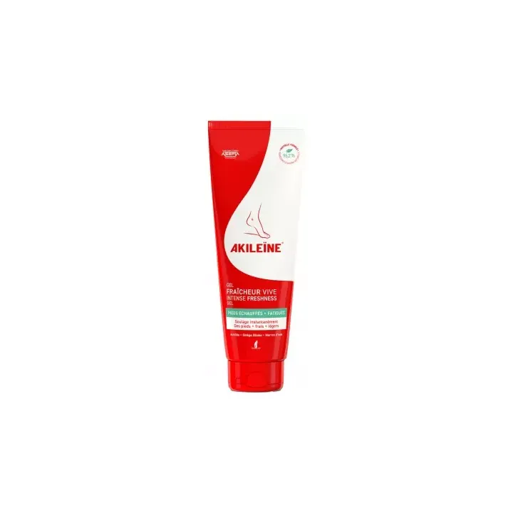 Gel fraîcheur vive pieds échauffés et fatigués Akileïne - tube de 125ml