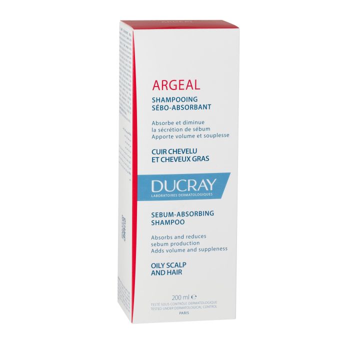 Argeal shampooing sébo-absorbant Ducray - Tube de 200 ml