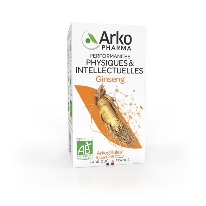 Arkogélules Ginseng Bio Arkopharma - boite de 45 gélules