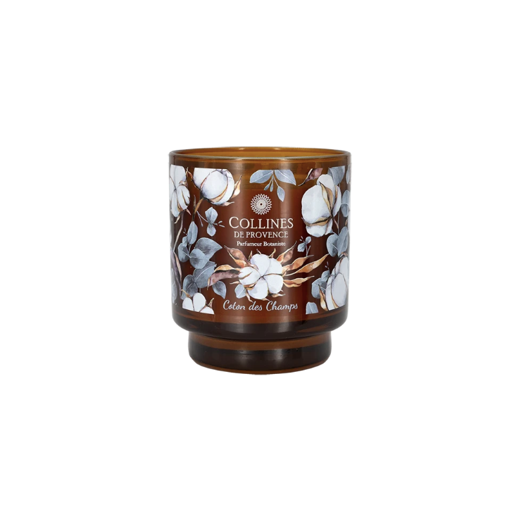 Bougie parfumée coton des champs Collines de Provence - bougie de 220g