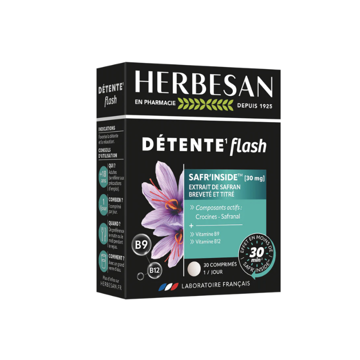 Détente flash safr'inside 30mg Herbesan - boite de 18g