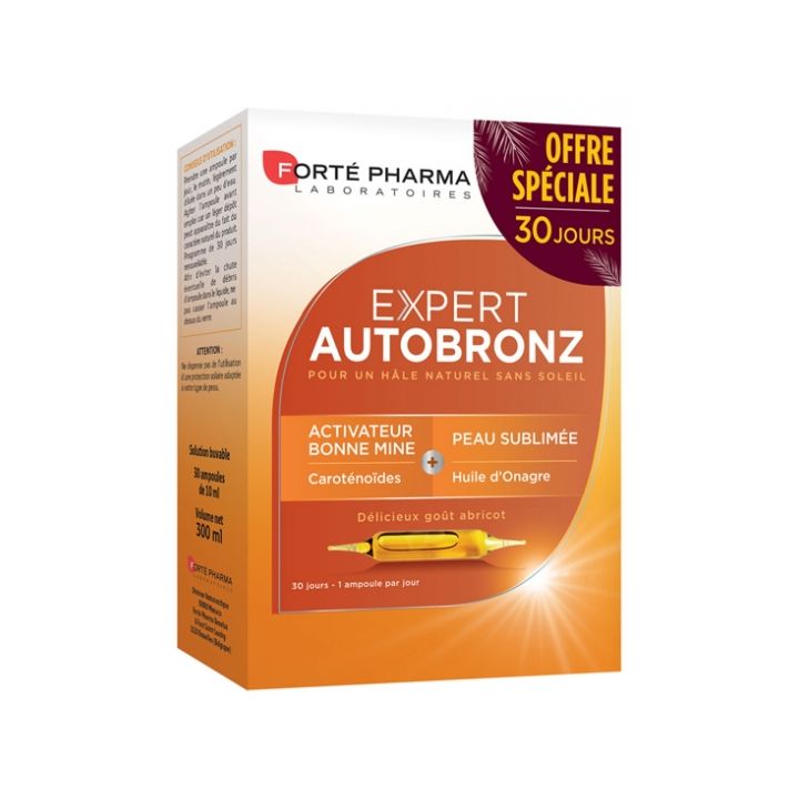 Expert autobronz Forté Pharma - boite de 30 ampoules